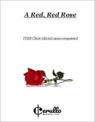 A Red, Red Rose TTBB choral sheet music cover Thumbnail
